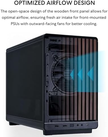 Lian Li A3-mATX-WD-26.3L Micro Form Factor Chassis-No Fans Included-Supports 360mm AIO-Modularity Design-for M-ATX, ITX Motherboard-DAN Cases Collaboration-Wood Front Panel-Black (A3X-WD)