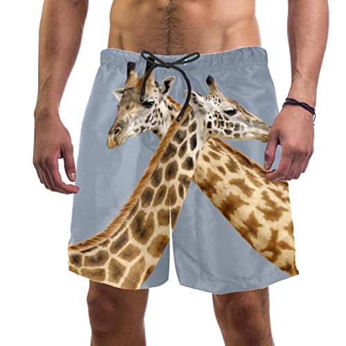 Maillots de bain pour hommes short de plage girafe séchage rapide léger