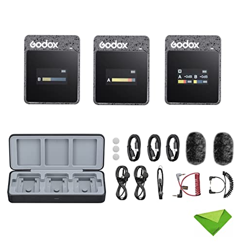 Godox ワイヤレスマイク 3個セット 専用充電ケース付き Amazon | Godox MoveLink mini LT ワイヤレスマイク ピンマイク