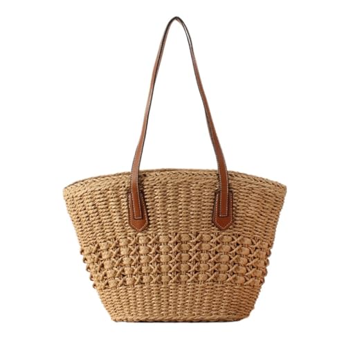 Travel Tote Bag French Commuter Large Capacity Bag Vacation Beach Bag Woven Bag