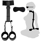 Sex Bondage Restraints Set - Neck to Wrist BDSM Kit Adjustable Handcuffs Collar Bondage Gear Accessories Sex Things for Couples Kinky Sex Toys for Couples Sweater w3t6 (B2)