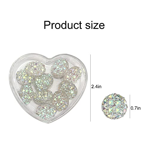 Multibey Bling Rhinestone Push Pins Crystal Colorful Thumb Tacks Creative Jewelry Decorative Cute Pushpins For Cork Board, Bulletin Board, Maps, 10 Pieces #TOP6