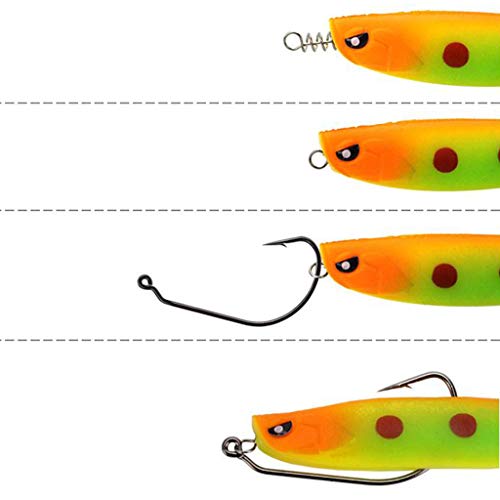 50 pçs/caixa Twist Lock Kit Ganchos Ganchos De Pesca Pino central Primavera Peixe Iscas de Pesca Lur