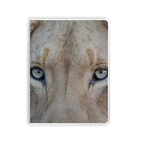 Cahier lion blanc couverture souple gomme pour le bureau