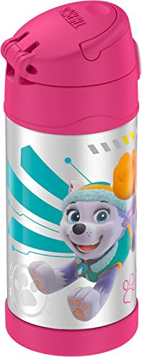 Thermos Funtainer 12 Ounce Stainless Steel Vacuum Insulated Kids Straw Bottle, Paw Patrol #TOP3