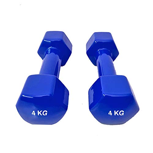 Goodbuy Mancuerna de Vinilo, Adultos Unisex, Azul, 2 Unidades de 4 Kgs
