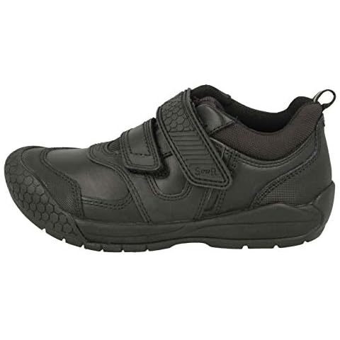 Start-rite Strike Kids Shoes, Black Leather Boys School Shoes Sizes S7-L4 (7 UK Child) Cover