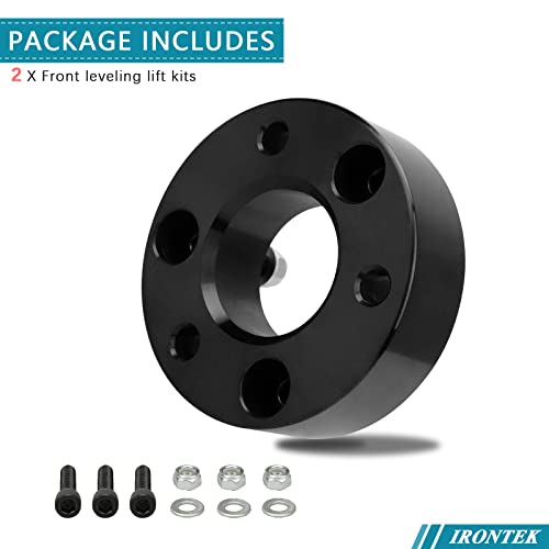 Irontek Raise 2" Front Leveling Kit Strut Lift Spacers Fit 06-10 For Dodge Ram1500, 11-20 Ram 1500, For Dodge 05-10 Dakota 2Wd, 04-09 Durango Suspension Level Kit 2Inch (Id-57.4Mm Od-128Mm Black) #TOP2