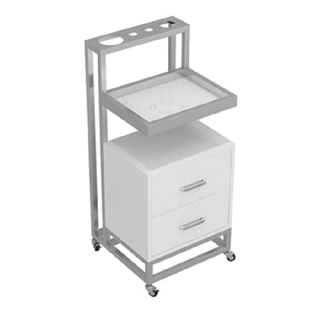 JKJZSALJ Beauty Salon Trolley Salon Station Rolling -Stylist Cart Mobile Hairdressing Barber Station -Salon Trolley Cart With Wheels For Beauty Spa,G,37x37x85cm