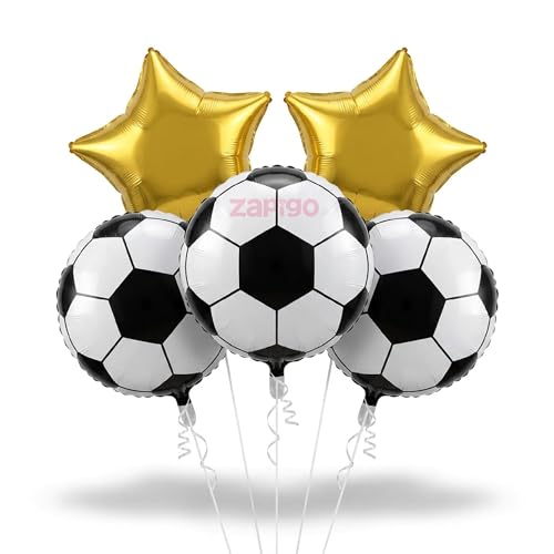 Image of Balloonistics Football Theme Happy Birthday Balloon Bouquet Pack Of 5
