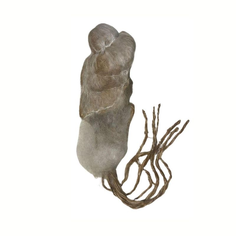 Image of Kaku Fancy Dresses White Jata Wig For Kids, Narad Muni Rishi Muni Mythological Characters Hair Wig, Sadhu Wig For Boys & Girls, Stage Drama Show Wig - White