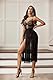 Avidlove Sexy Dessous Damen Reizwäsche Set Spitze Lingerie Netzstoff Babydoll V-Ausschnitt Unterwäsche Corsage Nachthemd Longe Nachtwäsche Seitlich Geschlitztes Negligee,SchwarzL