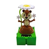  bloatboy Solar Wackelfigur Auto Wackelfunktion Verzierungen Wackelkopf Auto Innendekoration Tierfigur Wackelfigur Spielzeug Dekoration (K)