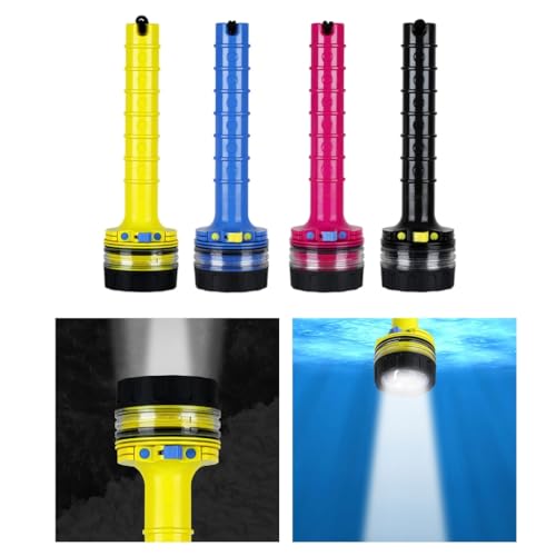 Stebcece Safety Light Diving Underwaters Diving Flashlight Diving Torch Underwaters IPX8 Watertight LED Flashlight Diving Light