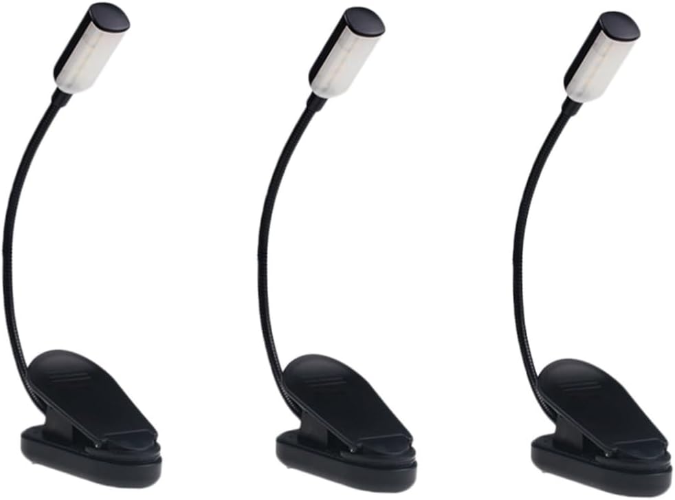 DOITOOL LED Clip Desk Lamp 3pcs Desk Lamps Reading Book Light Reading Light Study Light Eye Caring Clip