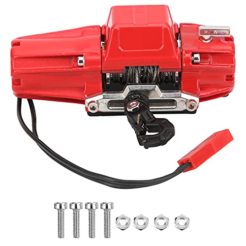 Cabrestante eléctrico para auto RC Semme con cable rojo miniatura 6