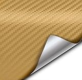 VViViD XPO Dry Carbon Fiber Gold Vinyl Wrap Roll with Air Release Technology (3ft x 5ft)