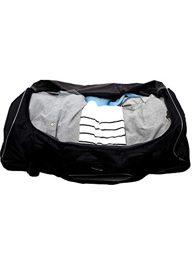 Travelers Club Adventure Upright Rolling Duffel Bag, Black, 36 Inch 119.0L