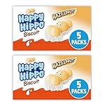 Bundle of 2 | Happy Hippo Biscuit Hazelnut – 5 Individually Wrapped Wafer Biscuits with Creamy Hazelnut Filling per Pack