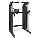 Commercial Functional Trainer Cable Machine, Multifunctional Cable Crossover Exercise Machine, All in One Home Gym System, Workout Weight Machine for Strength Training, Compact Fitness Equipment Set