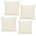 O BOSSTOP 4PCS Linen Sublimation Blanks Pillow Cases Fashional Cushion Cover Pillowcases with Invisible Zippers Flax Yellow 18 x 18 inches Case Only no Insert