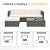 Wisteria Lane 5 Piece Outdoor Patio Furniture Set, All Weather Wicker Rattan Sectional Sofa Conversation Set with Cushions & Glass Coffee Table, Ideal for Backyard Porch Garden Balcony, Beige