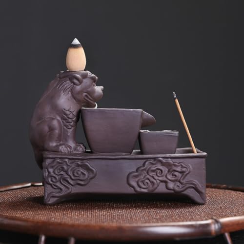 Brûleur d'encens à refoulement cascade pour bureau et méditation - 5