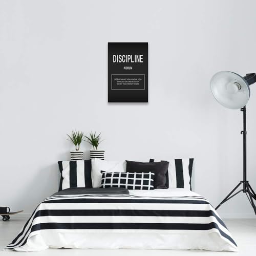 FHBWART Inspirational Quotes Wall Art Discipline Posters Printed Artwork Printed Canvas Artwork Motivational Wall Decor For Office Gym Bedroom Hallway Living Room Framed Ready to Hang<12 x 18 inch> - Cosy Home Interiors FHBWART Inspirational Quotes Wall Art Discipline Posters Printed Artwork Printed Canvas Artwork Motivational Wall Decor For Office Gym Bedroom Hallway Living Room Framed Ready to Hang<12 x 18 inch> - Image 3