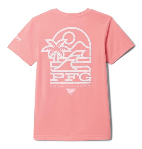 Image of Columbia Girls' PFG Palm Waves Short Sleeve Tee