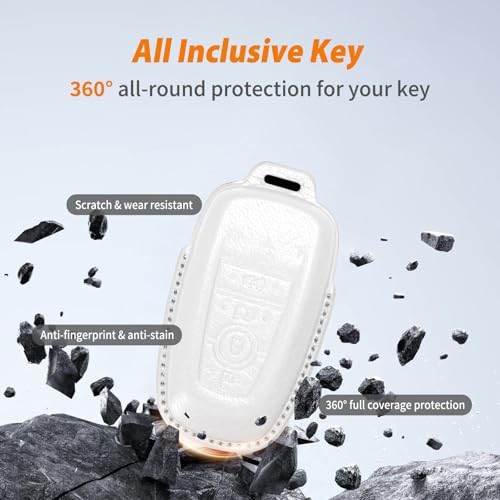 Funda llave coche Ford Explorer S-Max accesorio protector de cuero 4 botones 7