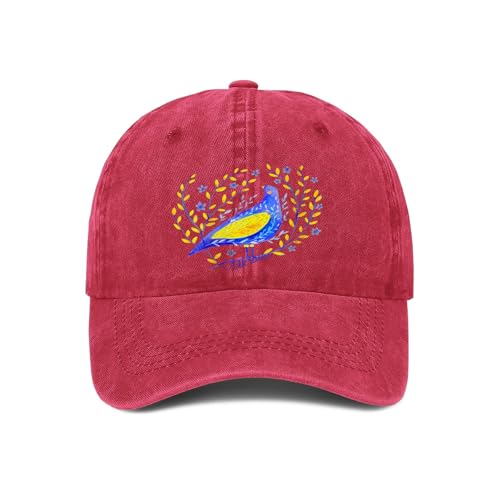 Women's Washed Running Hat,I Stand with Ukraine Dove Peace Pro Ukraine Sun Hat Trucker Hat Women Hats for Women Gifts