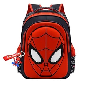 Classic Cartoon Spider Backpack For Boys 15 Inch Toddler Superhero Backpack For School Boys, Apply To Over 5 Years Old