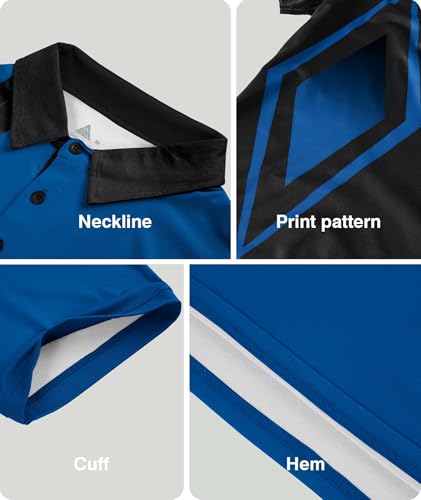 Image of ZITY Golf Polo Shirts for Men Short Sleeve UPF 50+ Athletic Tennis T-Shirt
