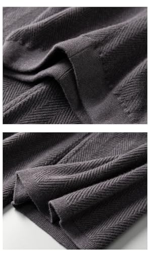 Women Wool Herringbone Pattern Knit Loose Pants Thick Straight Pants Soft Fine Wool Long Trousers2
