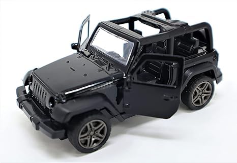 Diecast Toy Car with Openable Doors and Realistic Details, Scale 1:43 - Multicolor, Adult, Kids (Black)