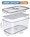 Dynta Bread Box 2 Pack Bread Storage Container Airtight Recording Time Bread Box for Kitchen Countertop Plastic Bread Keeper with Lid for Homemade Bread, Toast, Loaf, Cookies