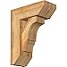Ekena Millwork BKT0604X14X18BOA06RWR Balboa Slat Rough Sawn Bracket w/Offset Brace, Western Red Cedar