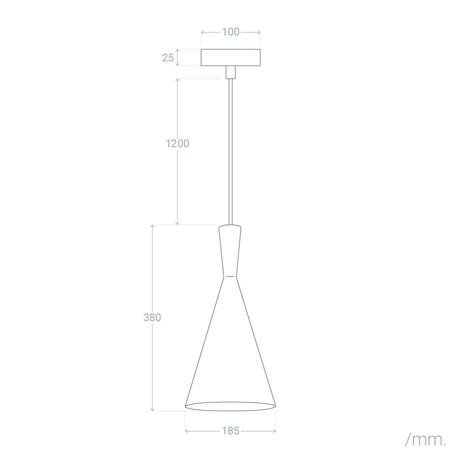 LEDKIA LIGHTING - Lampada a Sospensione Lennon in Alluminio | Design Vintage Conico | Compatibile con Lampadina LED E27 | Cavo Regolabile | Uso Interno, Giallo