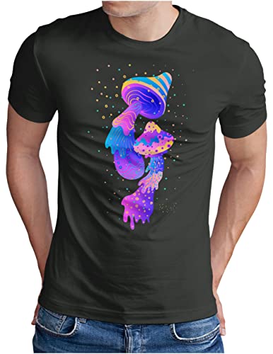 T-shirt champignon psychédélique OM3 style shrooms idéal pour les festivals et soirées