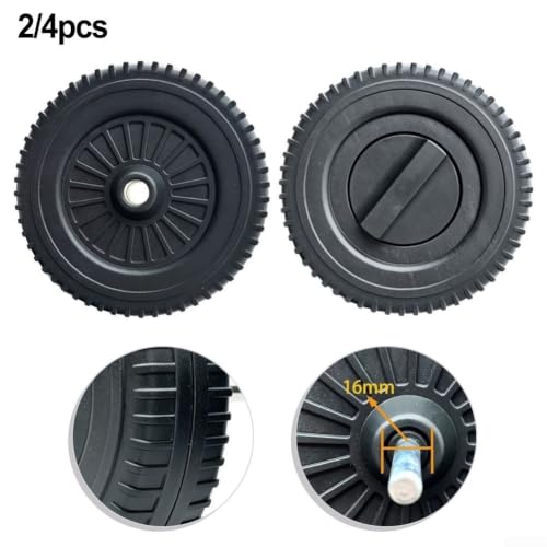 Ruedas para barbacoa de 180 mm con eje kit de repuesto universal resistente de 4 piezas 5