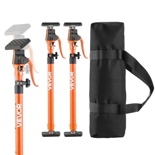 VEVOR Einhandstütze, 2x, Deckenstütze 64,5–115cm, Teleskopstütze aus Stahl, Montagestütze bis zu 100kg Kapazität zum Installieren von Schränken, Anheben von Trockenbauwänden, Frachtstangen