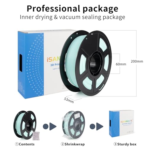 Image of iSANMATE High Speed PLA Filament 1.75 mm, Hyper PLA Filament 3D High Efficiency Printer Filament 1 kg Spool (2.2 LBS), Dimensional Accuracy + /- 0.03 mm, 30-600 mm /s
