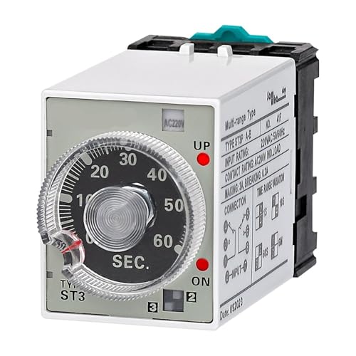 Relais temporisé multifonction ST3P 110V pour programmer l'arrêt automatique