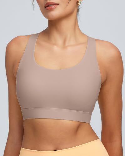 Image of RUNNING GIRL Sports Bra for Women High Support, Molded Cup High Impact Sports Bras with Sewn in Pads Workout Running Bra