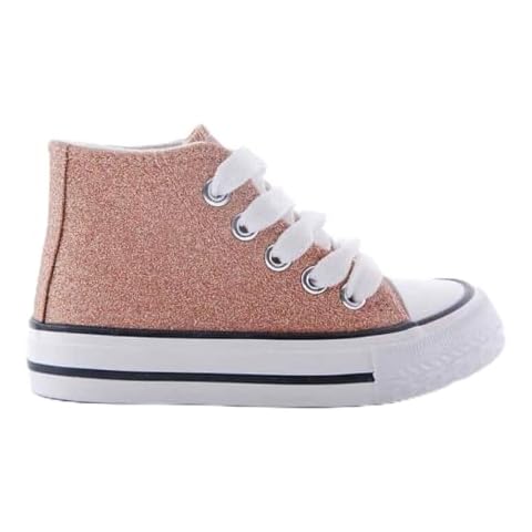 Glittery Canvas High Top Trainers for Kids Cover