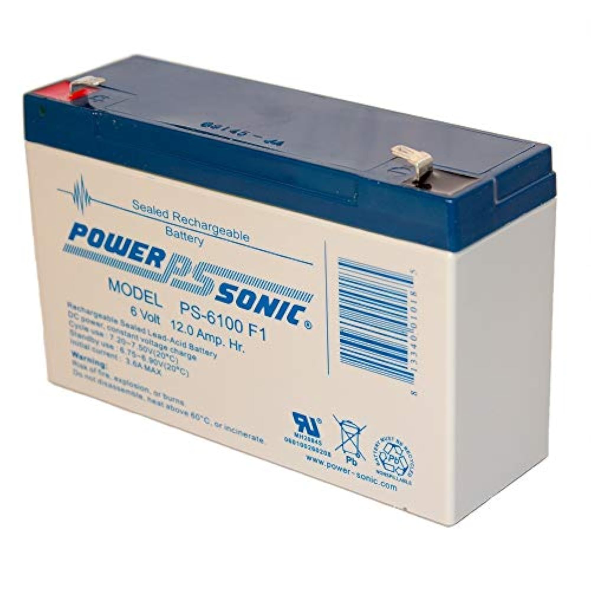 PS-6100 6V 12AH Replacement Battery for Streamlite