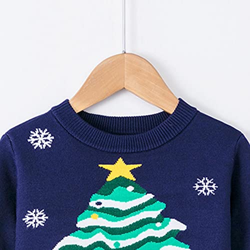 Toddler Boys Girls Christmas Sweater Long Sleeve Warm Knitted Winter Sweater Crewneck Pullover Knitwear Tops4