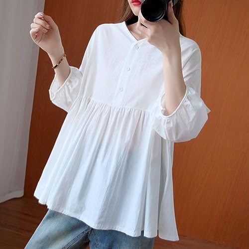 Chemises pour dames minces hauts amples col en v contre la chaleur - 2