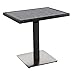 Produktbild METRO Professional Gastro Tisch Barbados für Bar/Restaurant/Terrasse, Aluminium/PE-Rattan, 60 x 80 x 75 cm, wetterfest, schwarz