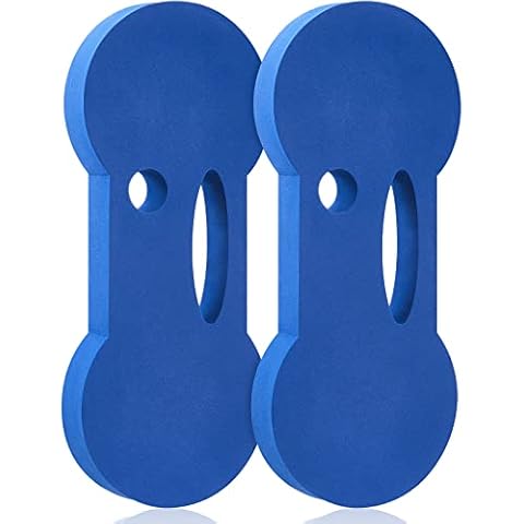 Lewtemi 2 Packs Water Exercise Discs Hand Held Water Weight Exercise Equipment Pool Exercise Equipment for Adults Water Aerobics Resistance Training, Blue Cover